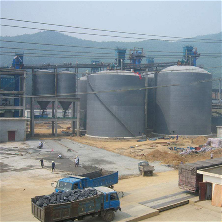 青岛水泥钢板仓2座3000吨青岛项目进入施工